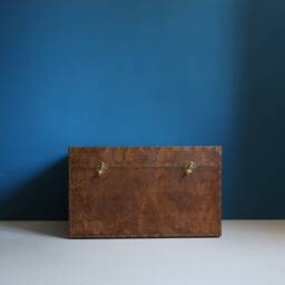 Unique Wooden Chest Bespoke Memory Box Vintage Storage Style Gold Box - thumbnail 3