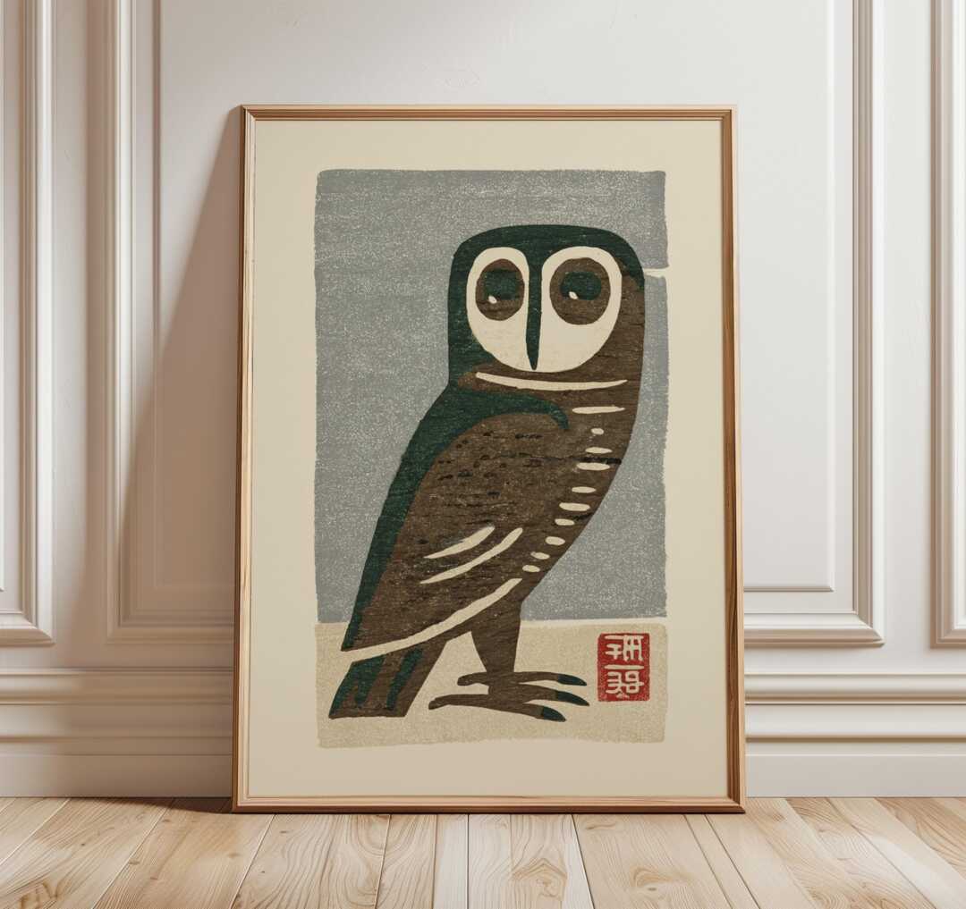 owl illustration vintage