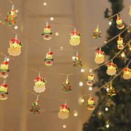 Led Christmas String Lights - Santa Claus & Snowman Fairy Lights, Battery Powered Indoor Outdoor Holiday Decor, Tree - thumbnail 2