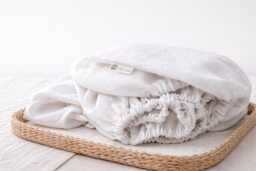 Linen Bed Sheet Fitted - 100% With Elastic - Soft Durable Bedding Neutral Bedroom Decor Japandi Style All Sizes
