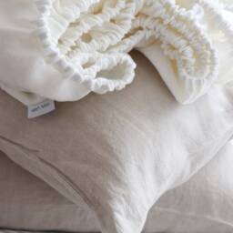 Linen Bed Sheet Fitted - 100% With Elastic - Soft Durable Bedding Neutral Bedroom Decor Japandi Style All Sizes - thumbnail 3