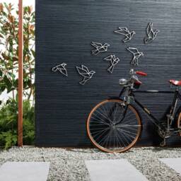 Metal Bird Garden Art Modern Outdoor Wall Decor - thumbnail 2