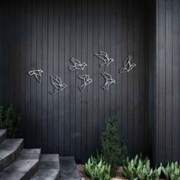 Metal Bird Garden Art Modern Outdoor Wall Decor - thumbnail 3