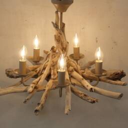 Driftwood Chandelier Rustic Five-Light Pendant - UK Lighting - thumbnail 2