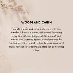 Woodland Cabin Soy Wax Candle Autumn Gift For Her Fall Home Decor Modern Cabin Christmas Hygge For Him - thumbnail 4