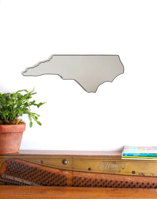 North Carolina Mirror/Wall State Outline Silhouette Asheville Nc Fluxglass Art Modern Decor - image 1
