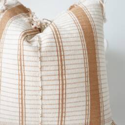 Brown Tribal Hemp Hand Woven Natural Dye Color Hmong Lumbar Pillow Cover - thumbnail 2