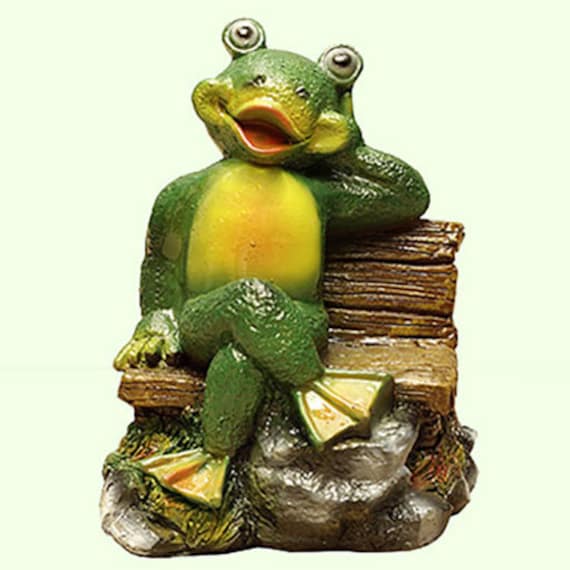 statue Frog Lawn Garden Toad Outdoor Flowerbed Sculpture Back Yard Keepsake Decorative Figurine Wildlife Animal Feng Shui Patio Gifts - image 1