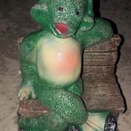 statue Frog Lawn Garden Toad Outdoor Flowerbed Sculpture Back Yard Keepsake Decorative Figurine Wildlife Animal Feng Shui Patio Gifts - thumbnail 2