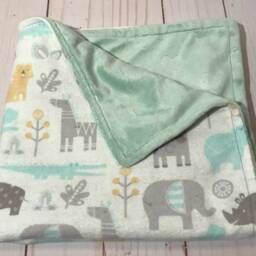 Lovey Blanket, Animal Flannel Minky Blanket For Girl, Boy, Security Lovey Baby - thumbnail 2