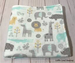 Lovey Blanket, Animal Flannel Minky Blanket For Girl, Boy, Security Lovey Baby - thumbnail 1