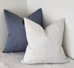 Set Of 2 Blue & White Decorative Cushion Covers, Highest Quality Handmade Pillows
