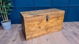 Rustic Wooden Chest, Blanket Box, Ottoman. Bespoke Sizes Available - thumbnail 1
