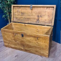 Rustic Wooden Chest, Blanket Box, Ottoman. Bespoke Sizes Available - thumbnail 2