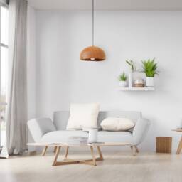 Wooden Pendant Light, Natural Suspension Large Dining Room Lamp - thumbnail 2