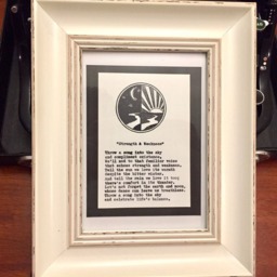 strength & Weakness. Poetry On Antique Typewriter. Ready To Be Framed. Gift Ideas For Birthday, Wedding, Anniversary, Christmas, Newborn - thumbnail 3