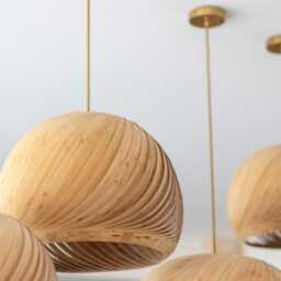 Handcrafted Bamboo Wood Japandi Pendant Lighting By Studio Vayehi -Wabi Sabi Chandelier - Us Prepaid Tariffs Dining Table Fixture Wind - thumbnail 3