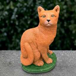 Unique Kitty Statue Concrete Cat Figurine Outdoor Kitten Sculpture Front Door Decoration Kitty Lover Gift Handmade Art Decor - thumbnail 3