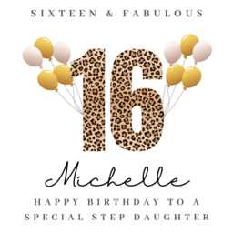 Personalised Step Daughter 16Th Birthday Candle Gift Card Gifts W - thumbnail 4