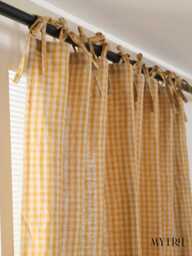 Color Block Linen Curtains, Custom Panels, Rod Pocket Drapes, Unlined Or Lined For Privacy Blackout, Window Treatments - thumbnail 1