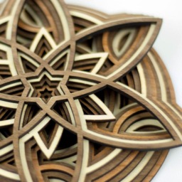 "Layered 3D Wood Art - ""The Pinwheel" - thumbnail 2