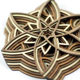 "Layered 3D Wood Art - ""The Pinwheel" - thumbnail 3