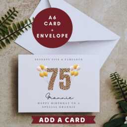Personalised Grannie 75Th Birthday Candle Gift Hamper Card Cards B - thumbnail 3