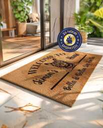 Purrfect Cat Doormat - Personalized Feline Design - thumbnail 1