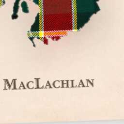 Clan Maclachlan Old Scottish Tartan Map - Of Scotland Family Wall Decor, Ready To Hang - thumbnail 4