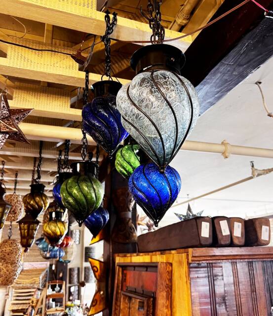 Hand Blown Glass Torch Light Pendant - Various Colors - image 1