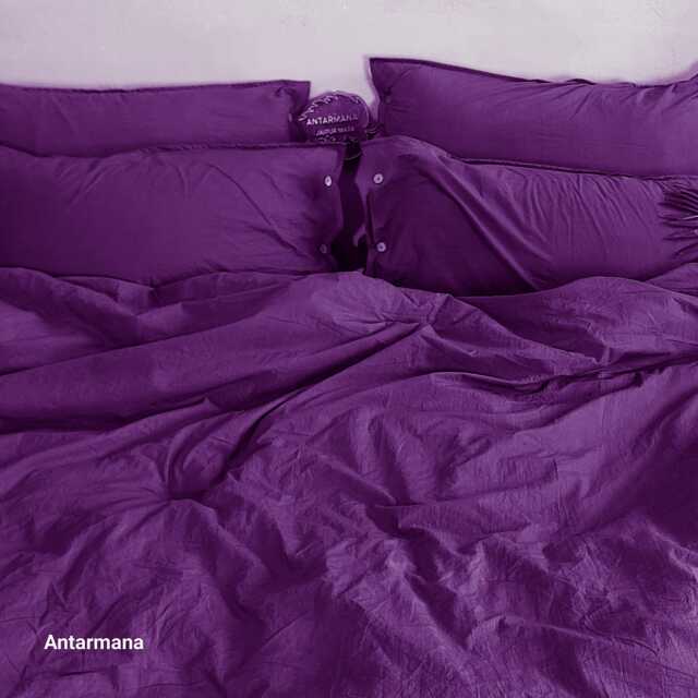 Purple Linen Duvet Cover Set - Bohemian Style Bedding - King, Queen - image 1