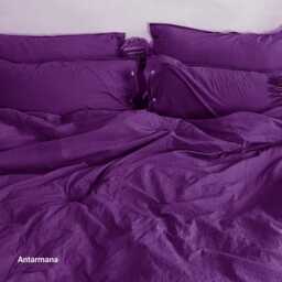 Purple Linen Duvet Cover Set - Bohemian Style Bedding - King, Queen - thumbnail 1