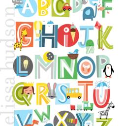 Bright Abc Wall Art Alphabet Nursery Poster Kids Playroom Decor Educational Print Toddler Learning Chart - thumbnail 3