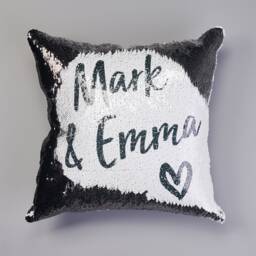 Personalised Couples Sequin Cushion