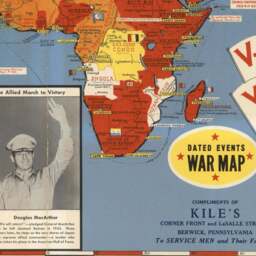 Wwii Pictorial Map Print Antique Military World War - thumbnail 2