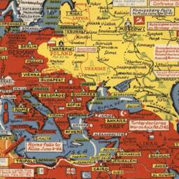 Wwii Pictorial Map Print Antique Military World War - thumbnail 3
