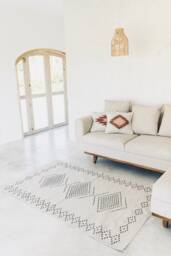 Handwoven Mexican Rug, Woven Accent Area Living Room Oaxaca Wool Bedroom Custom Rug - thumbnail 1