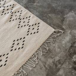 Handwoven Mexican Rug, Woven Accent Area Living Room Oaxaca Wool Bedroom Custom Rug - thumbnail 3