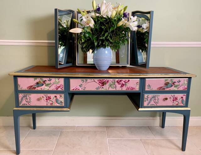 Made-To-Order Upcycled Decoupaged Vintage Stag Dressing Table - image 1