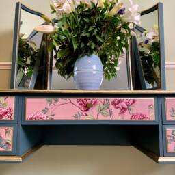 Made-To-Order Upcycled Decoupaged Vintage Stag Dressing Table - thumbnail 2