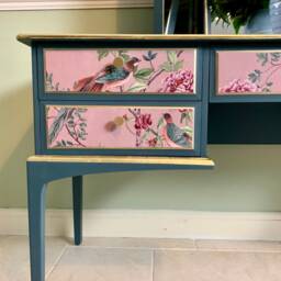 Made-To-Order Upcycled Decoupaged Vintage Stag Dressing Table - thumbnail 3