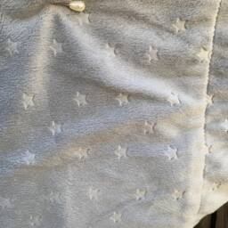 Handmade Modern Baby Minky Blanket Gray, Pink & White Dancing Elephants - thumbnail 4