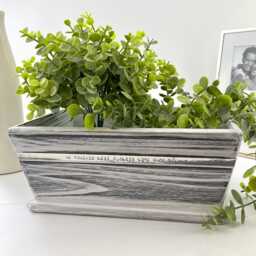 Personalised Wooden Pot Planter - Mother's Day Handcrafted 5Th Anniversary Gift Custom Wood Plant Grandparent Gift