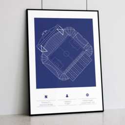 Chelsea - Stamford Bridge Contemporary Stadium Print Design Quality Gloss A5 A4 A3 30x40cm - thumbnail 1