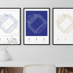 Chelsea - Stamford Bridge Contemporary Stadium Print Design Quality Gloss A5 A4 A3 30x40cm - thumbnail 2
