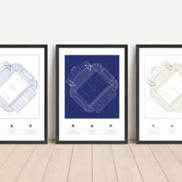 Chelsea - Stamford Bridge Contemporary Stadium Print Design Quality Gloss A5 A4 A3 30x40cm - thumbnail 3