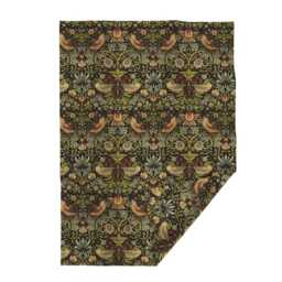William Morris Throw Blanket - Traditional Victorian Woven Look English Garden Strawberry Thief By Peacoquettedesigns - thumbnail 2