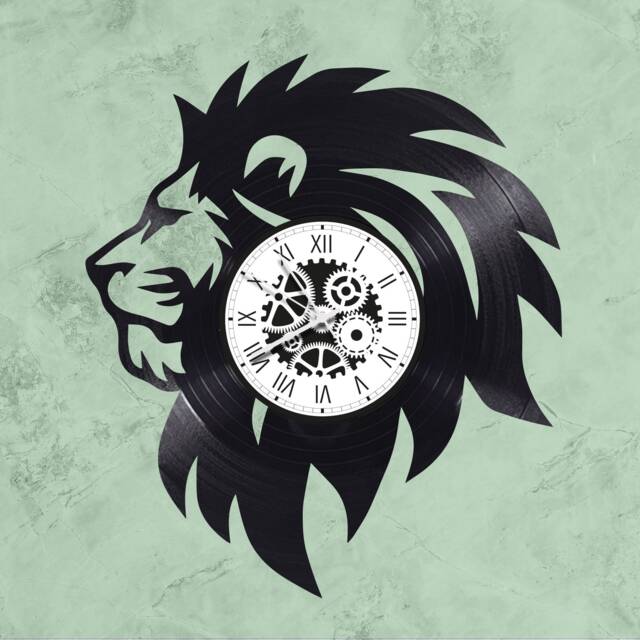 Lion Theme 33 Rpm Vinyl Record Clock - image 1