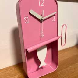 Metal Sardine Tin Pendulum Wall Clock - Blue Grey Black Navy Green Orange Pink - thumbnail 4