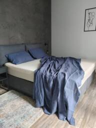stonewashed Hemp Flat Sheet, Queen, King Sizes Top Sheet - thumbnail 1